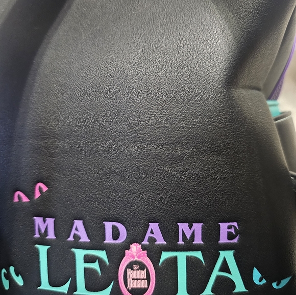 Loungefly Haunted Mansion Madame Leota Black and Teal Backpack Glows in the dark main image 8